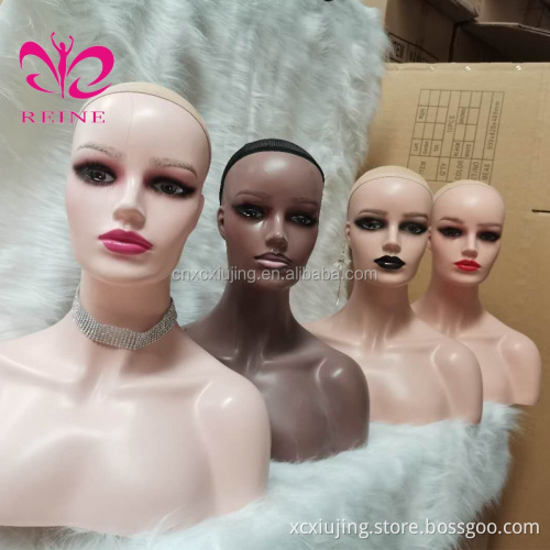 Hot Sale High Quality Left Head Model Skin Black Head Display Model Head Mannequin